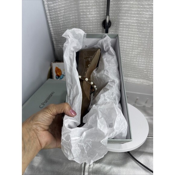 (E) C.Paravano Chocolate Patent Leather Mary Jane Ballet Flats Size Various - Picture 10 of 11